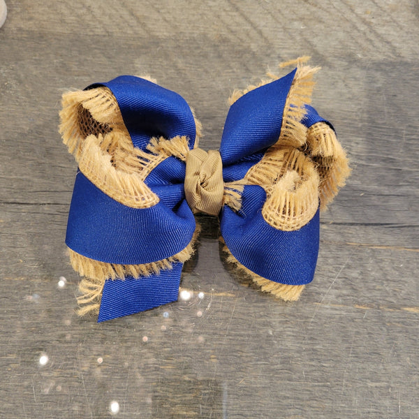 royal blue burlap bow