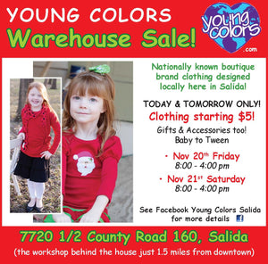 Young Colors Warehouse Sale - this weekend