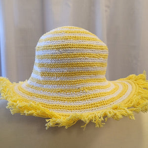 Silly Sarongs Crocheted Stripe Hat banana