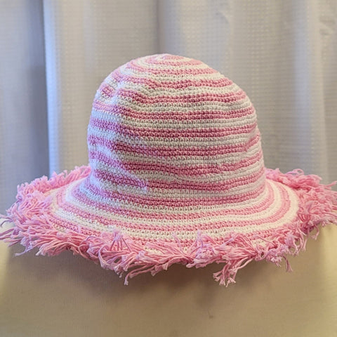 Silly Sarongs Crocheted Stripe Hat cotton cancy