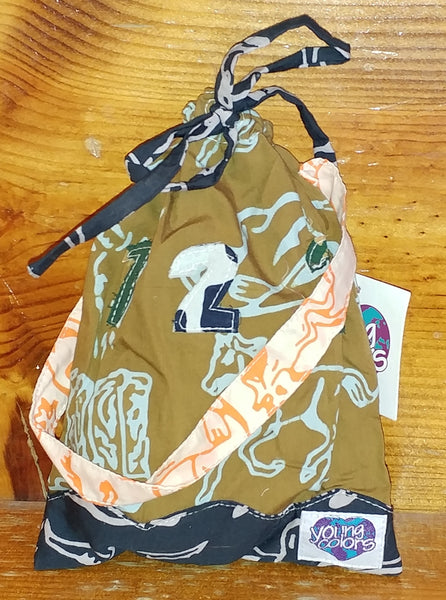 Fabric Numbers Bag with custom YC fabrics