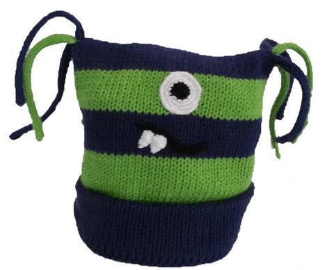 young colors Monster Hat with 1 Eye - Blue & Green