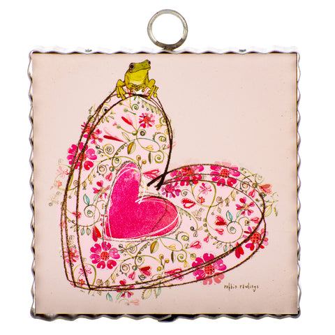Round Top Rawlings Floral Heart Art