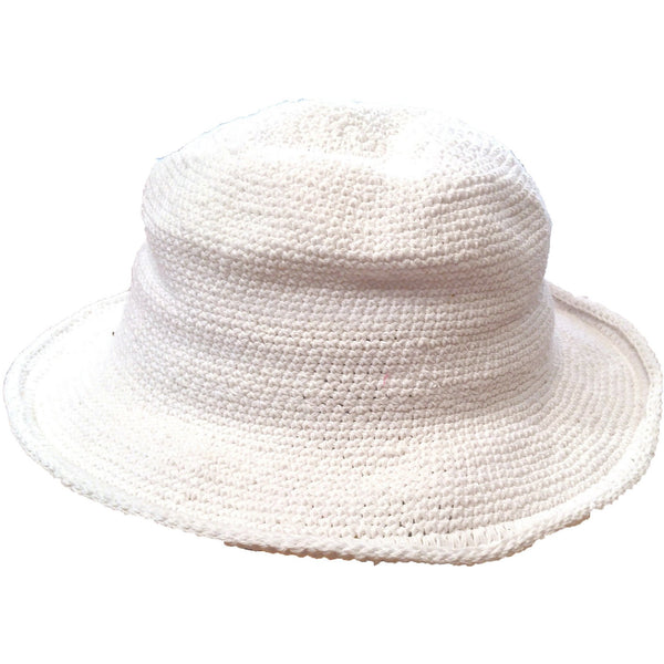Original Crocheted Brim Hat - White