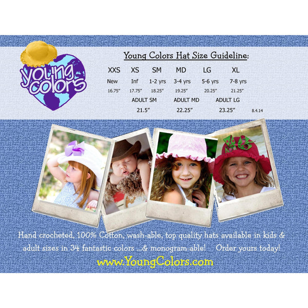 young colors hat size guideline